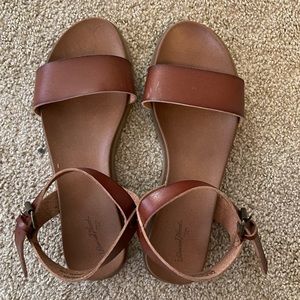 Brown strappy sandals
